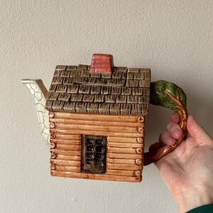 Eddie Bauer Vintage Log Cabin Teapot